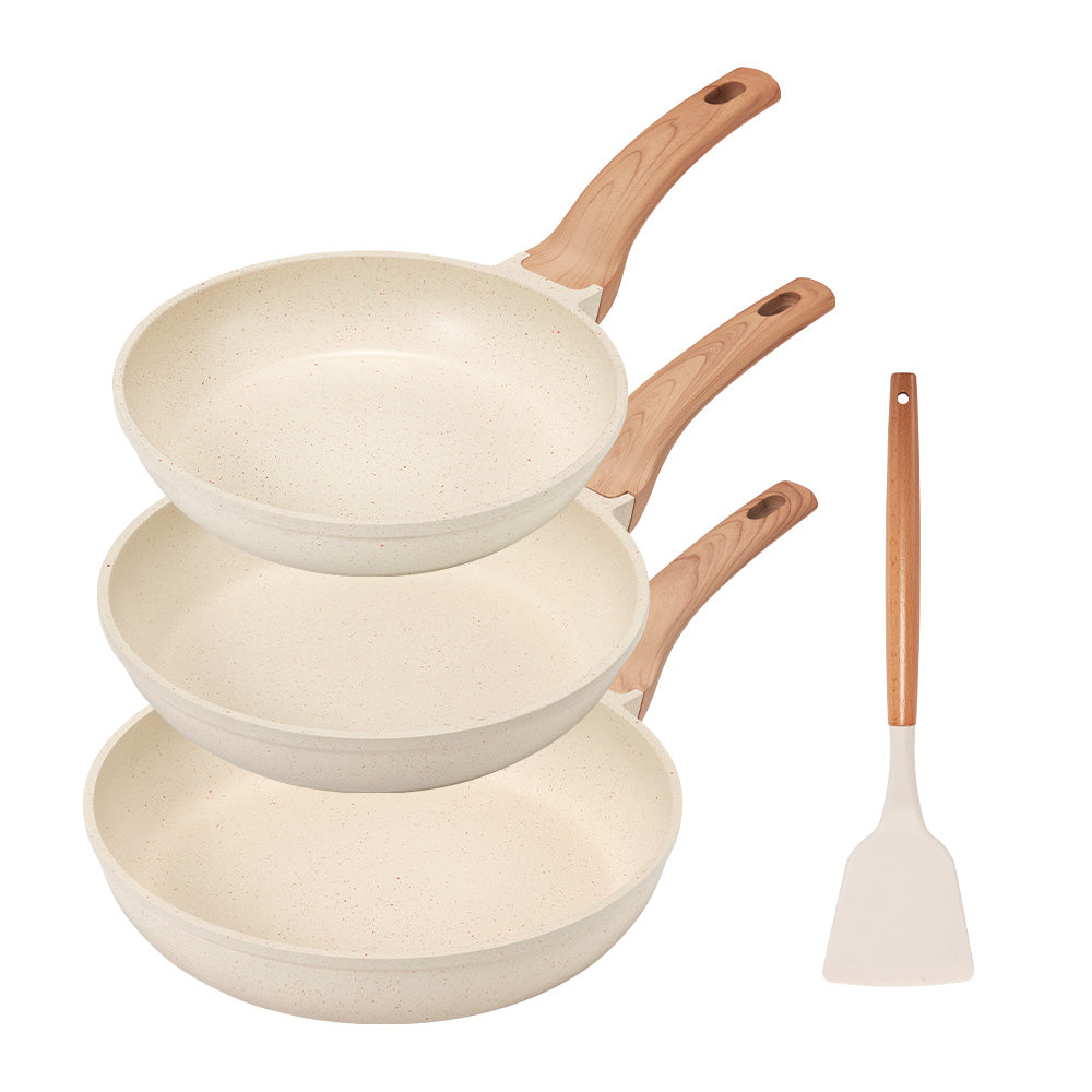 ZUNI 3PCS Nonstick Cookware Frypan Set Granite Coating 20/24/28CM