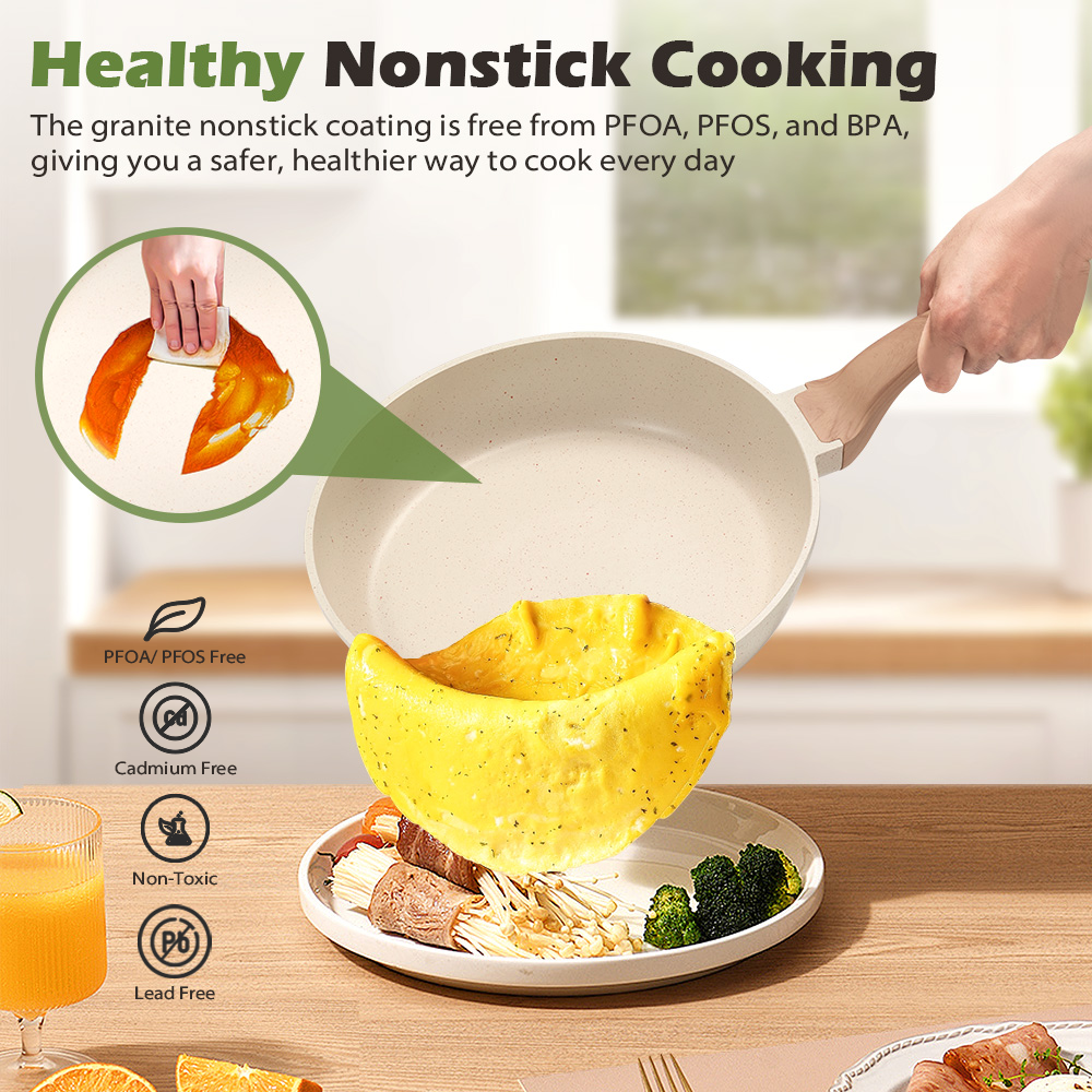 ZUNI 13PCS Nonstick Cookware Pots & Pans Set Granite Coating Cooking Utensil