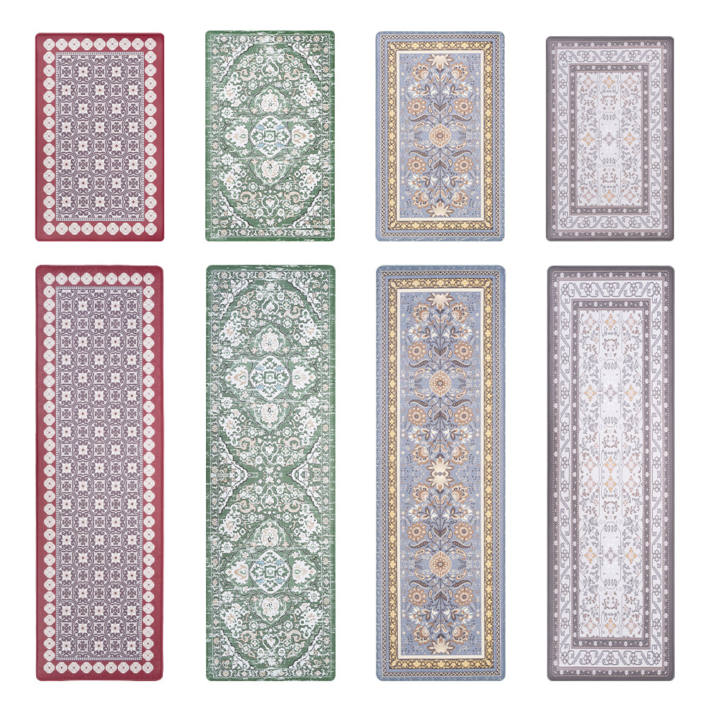 ZUNI Kitchen Rugs Mats Set of 2 Non Slip Comfort Standing Mat Rug
