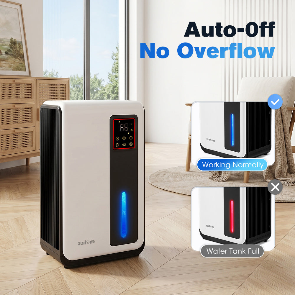 ZUNI 2L Air Dehumidifier 500-800ml/day for Bedroom Bathroom up to 30m²