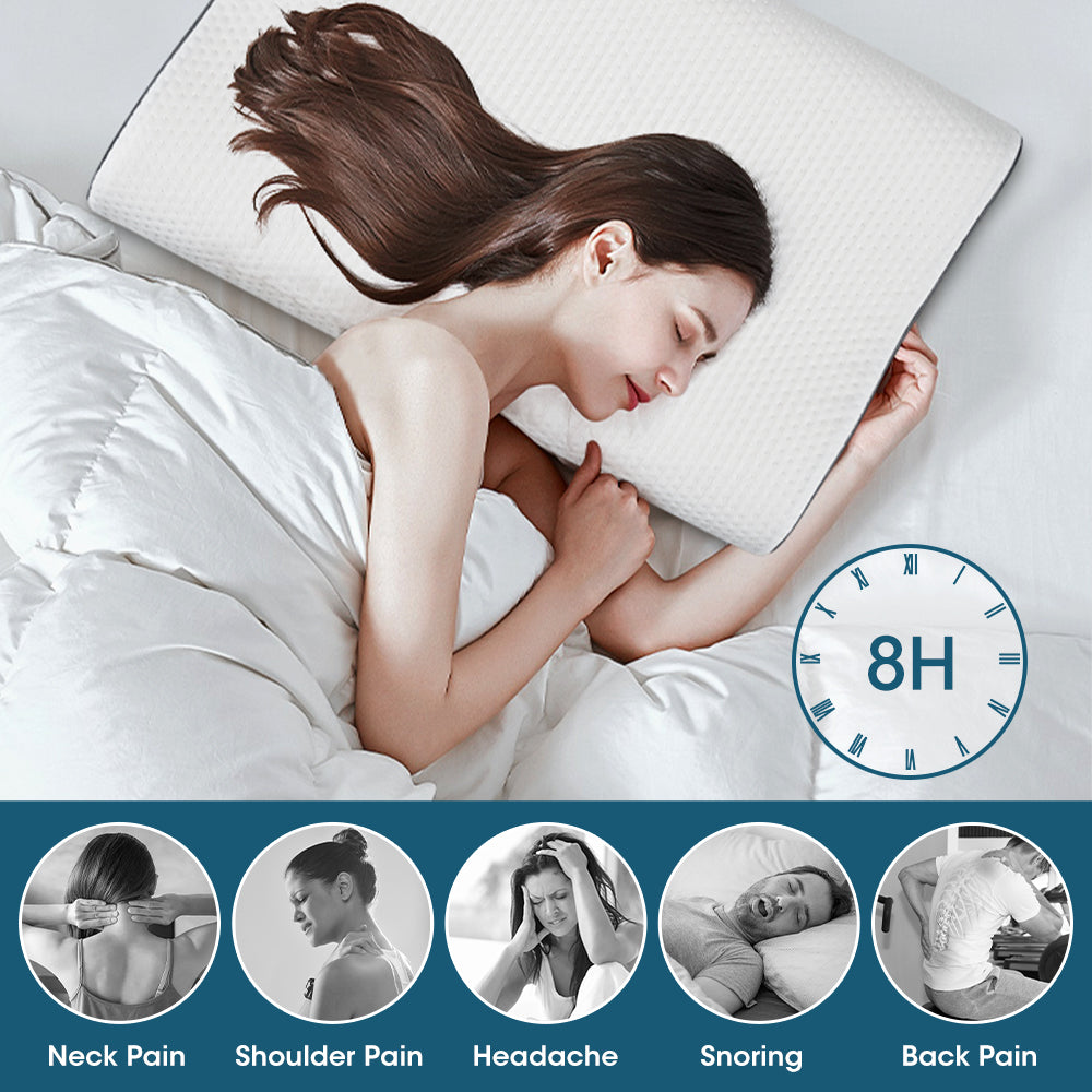 ZUNI Memory Foam Pillow High Low Side Sleeping Ergonomic Design Health 55/60CM - Sunyee