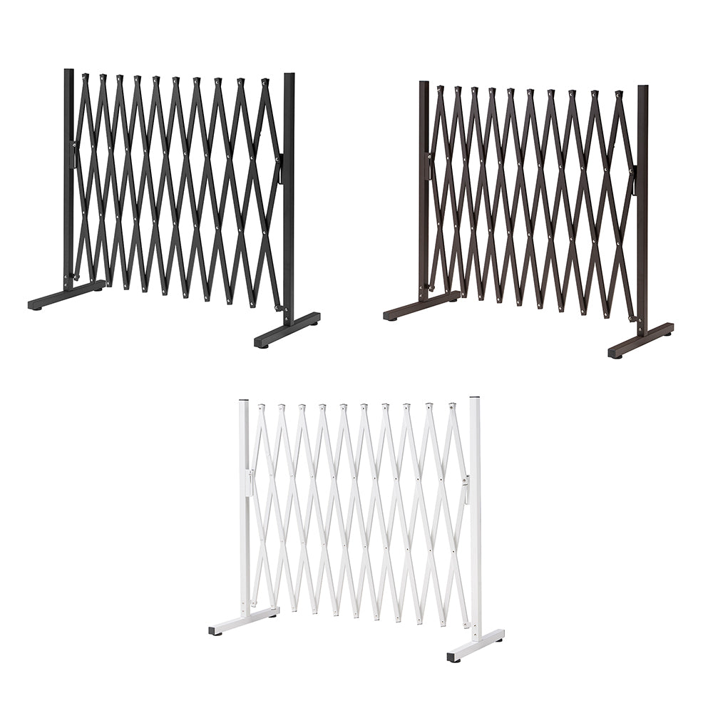 ZUNI Garden Security Fence Gate Expandable Aluminum Barrier Brown/White/Black - Sunyee