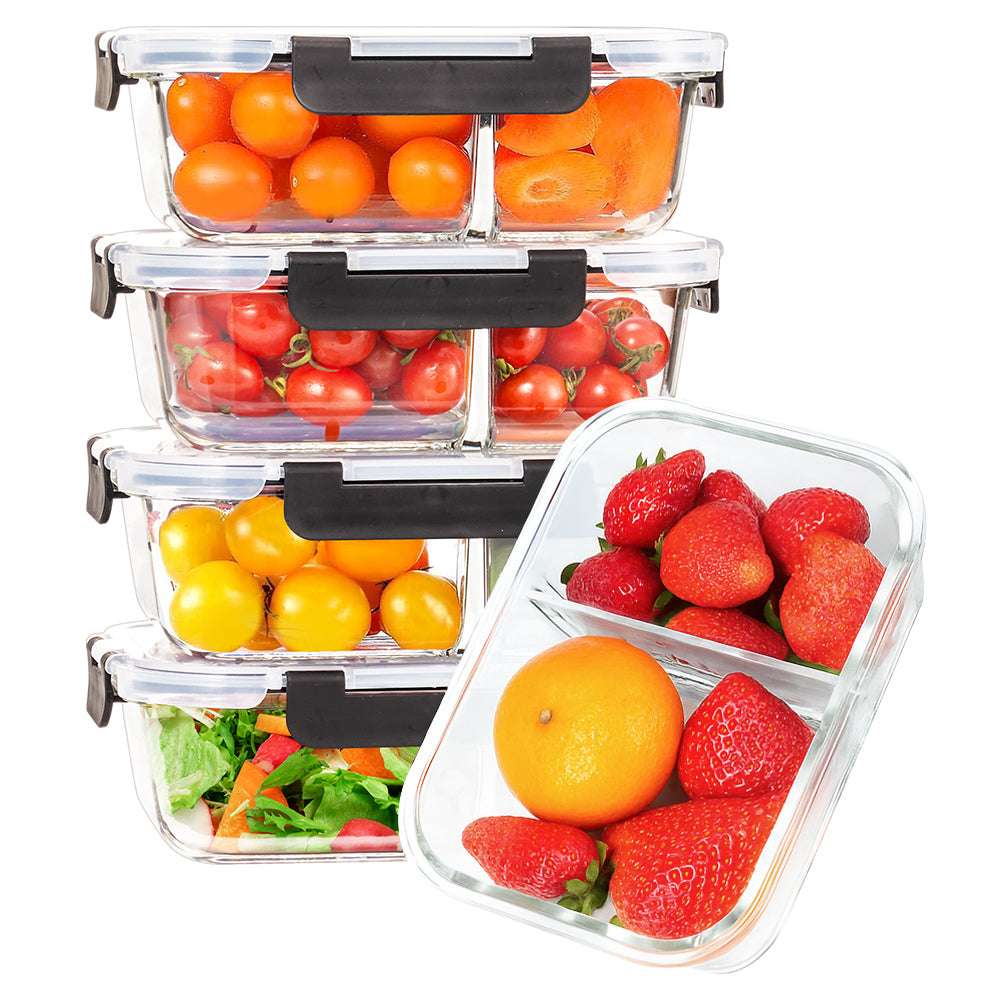 ZUNI Glass Food Container with Lid Airtight Meal Pre Storage