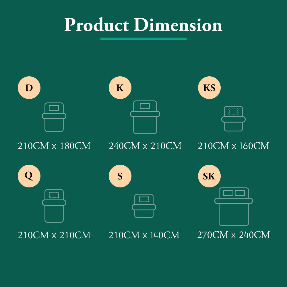 ZUNI Goose Down Duvet Quilt Duvet Doona Winter Summer Quilt 500/700/800GSM - Sunyee