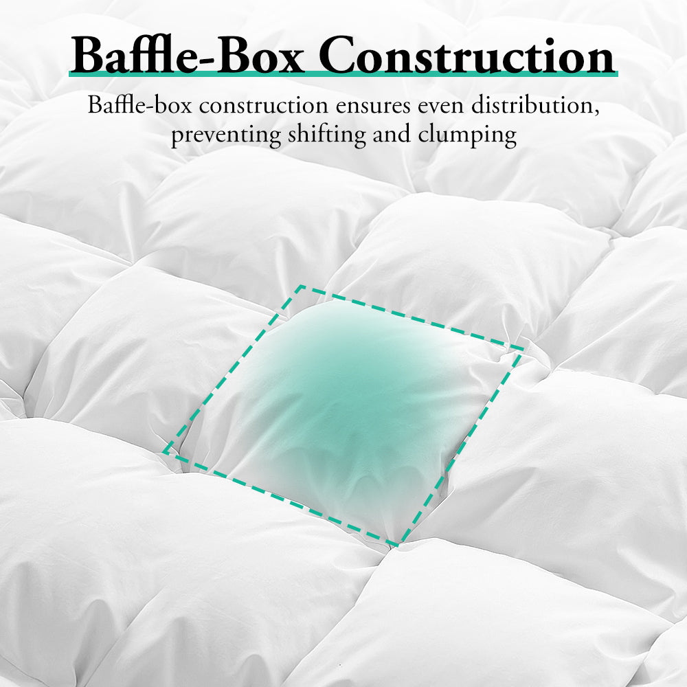 ZUNI Goose Down Duvet Quilt 500GSM Duvet Doona Winter Summer Quilt Double - Sunyee