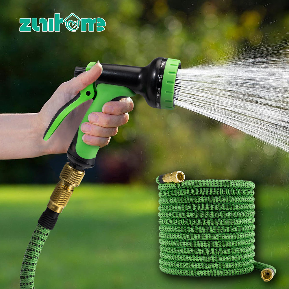 ZUNI Flexible Garden Water Hose 10 Function Spray Nozzle