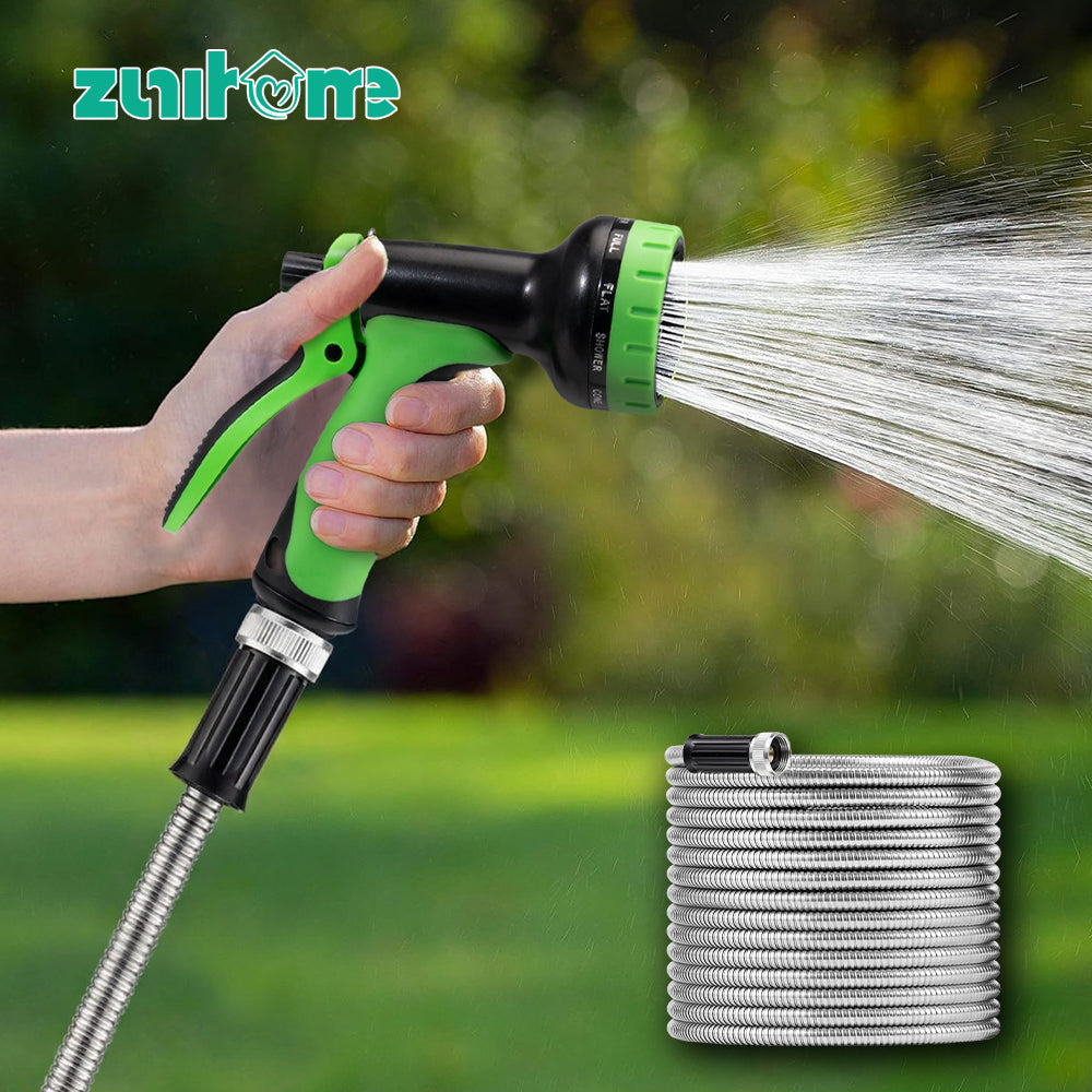 ZUNI Flexible Garden Water Hose 10 Function Spray Nozzle