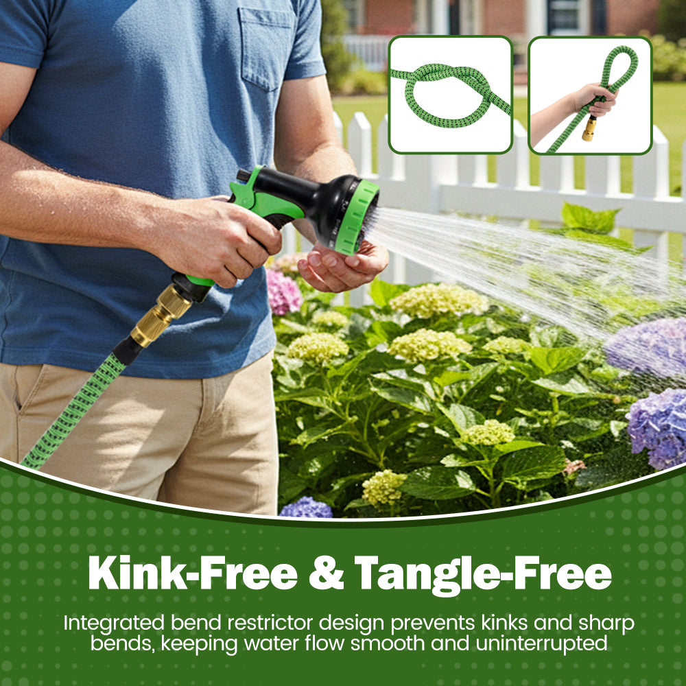 ZUNI Flexible Garden Water Hose 10 Function Spray Nozzle - Sunyee