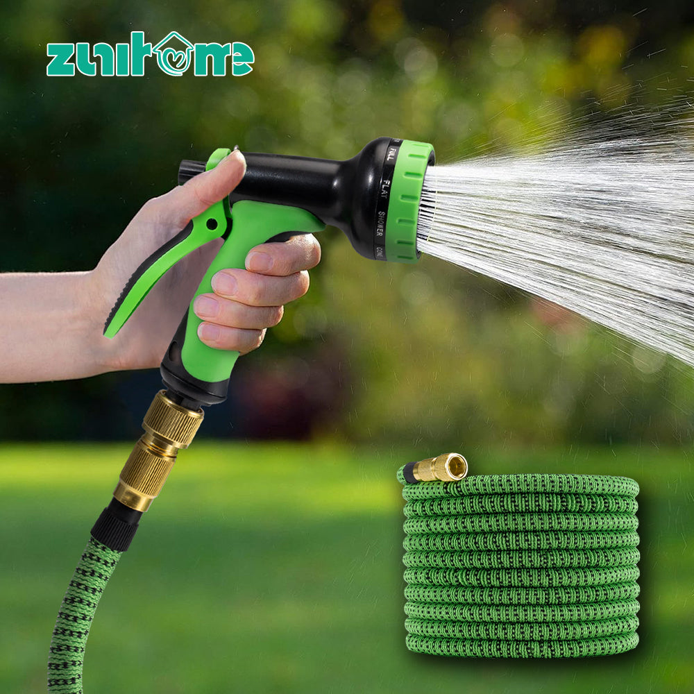 ZUNI Flexible Garden Water Hose 10 Function Spray Nozzle