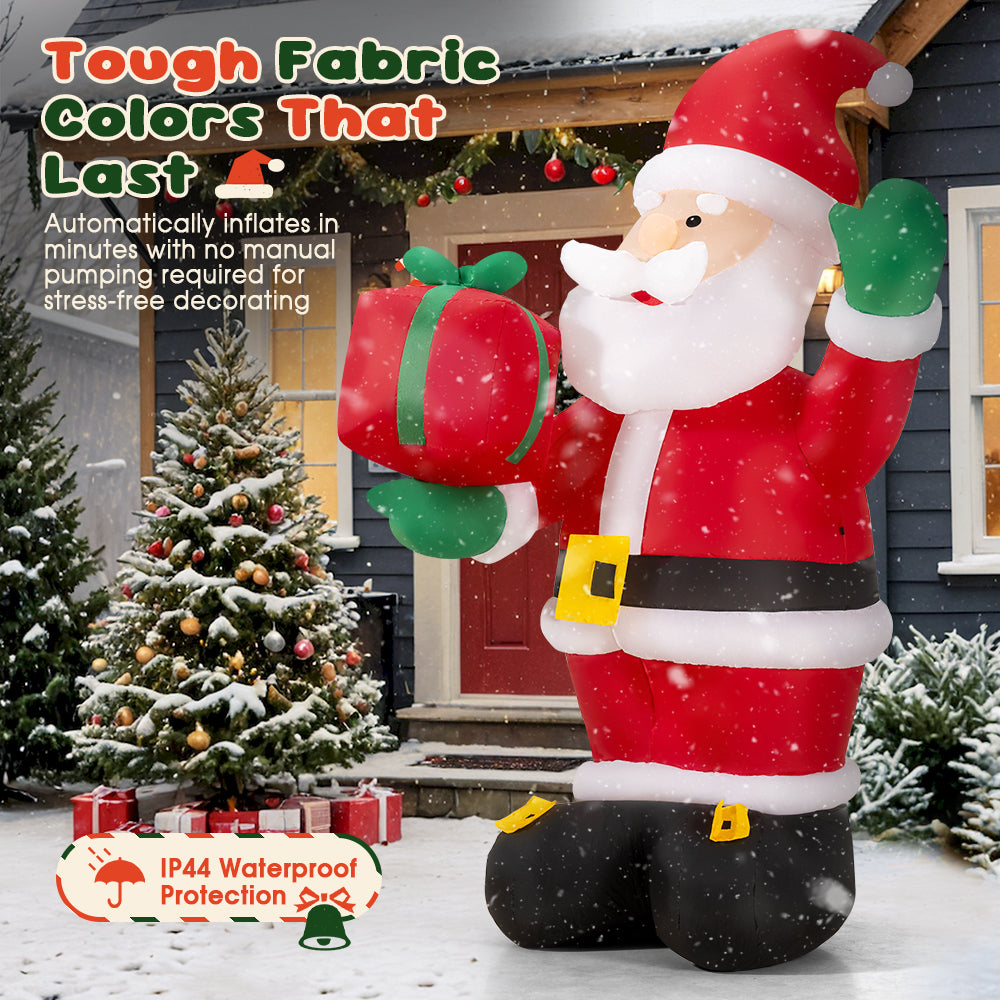 ZUNI Christmas Inflatable 2.4M Santa Xmas Outdoor Decoration LED Lights - Sunyee