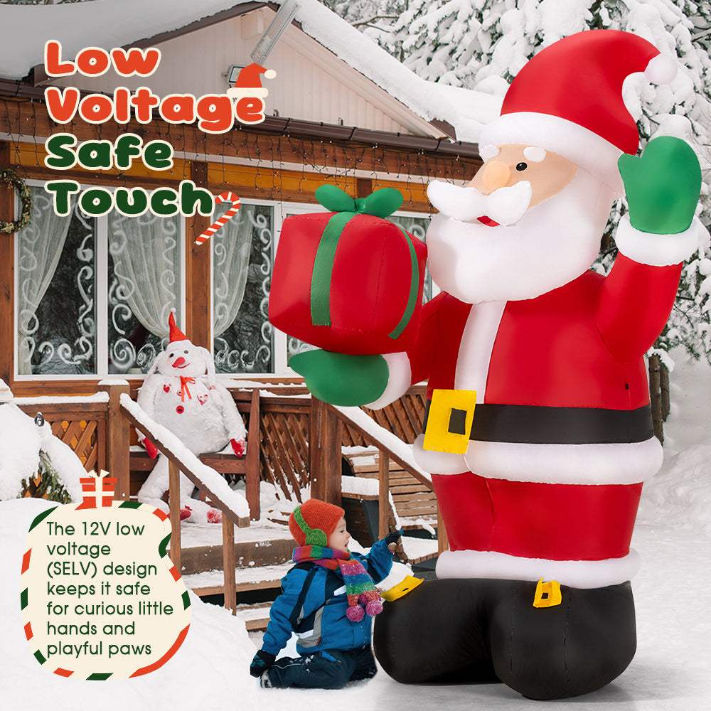 ZUNI Christmas Inflatable 2.4M Santa Xmas Outdoor Decoration LED Lights - Sunyee