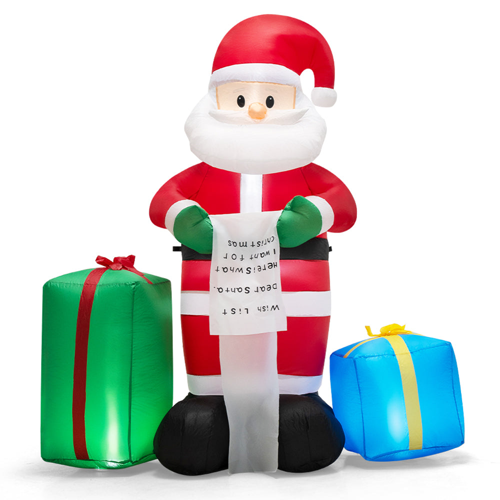 ZUNI Christmas Inflatable 1.8M Santa Xmas Outdoor Decoration LED Lights - Sunyee