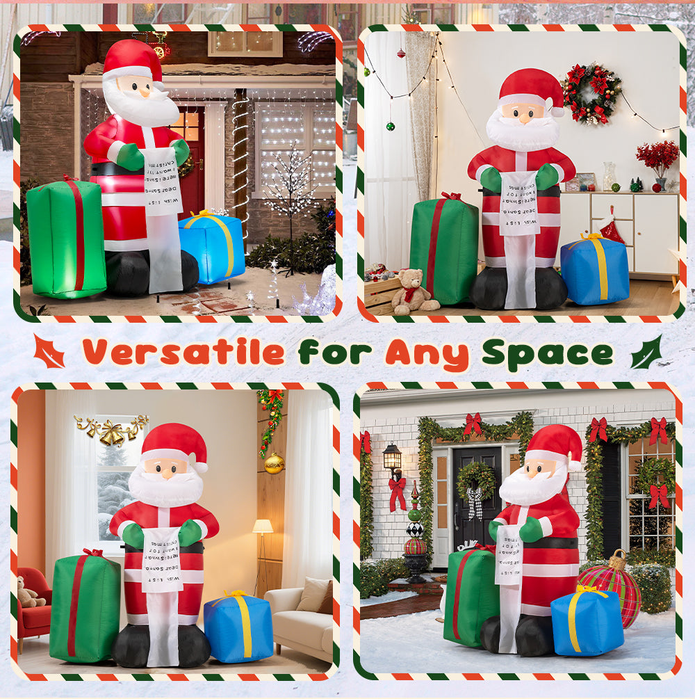 ZUNI Christmas Inflatable 1.8M Santa Xmas Outdoor Decoration LED Lights - Sunyee