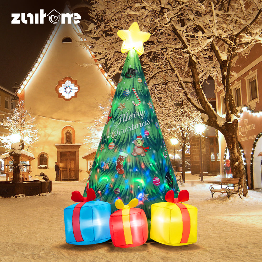 ZUNI Christmas Inflatable Tree 2.3M Xmas Outdoor Decoration LED Lights - Sunyee
