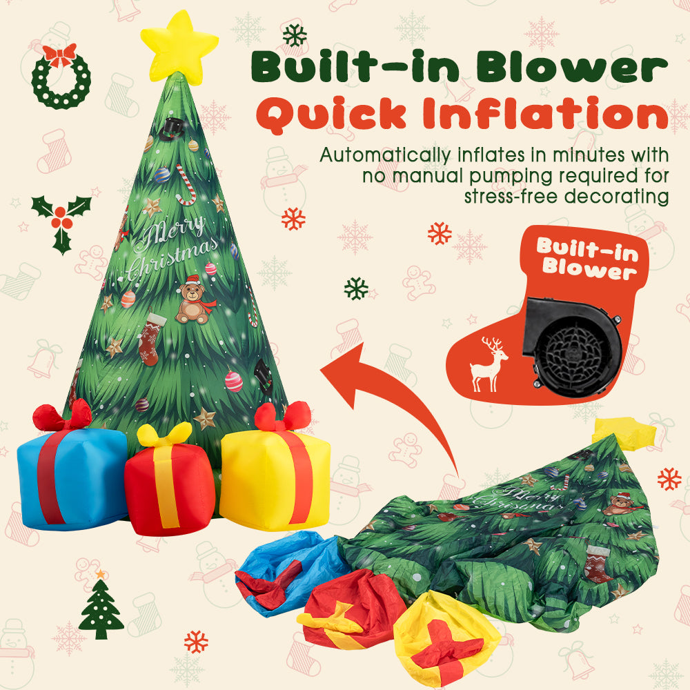 ZUNI Christmas Inflatable Tree 2.3M Xmas Outdoor Decoration LED Lights - Sunyee