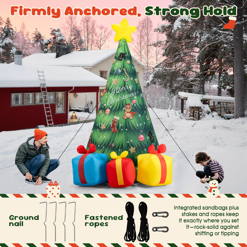 ZUNI Christmas Inflatable Tree 2.3M Xmas Outdoor Decoration LED Lights - Sunyee