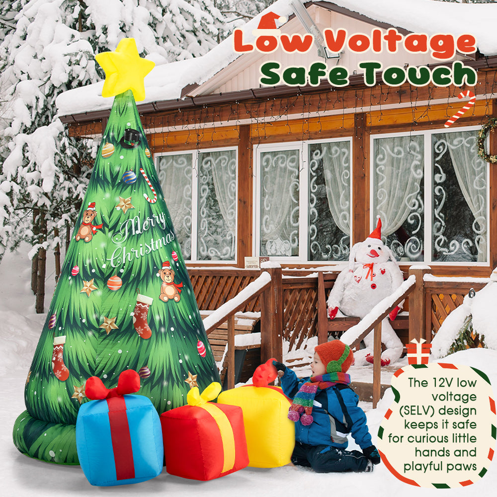 ZUNI Christmas Inflatable Tree 2.3M Xmas Outdoor Decoration LED Lights - Sunyee