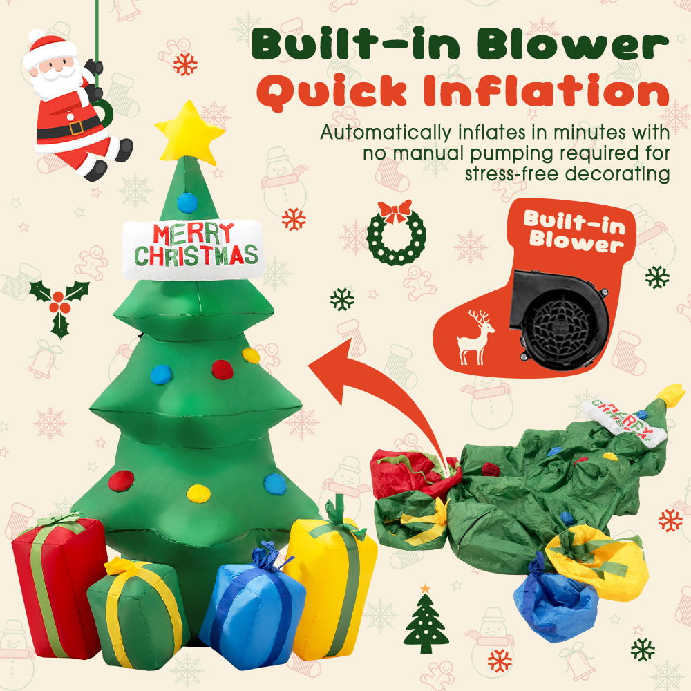 ZUNI Christmas Inflatable Tree 1.5M Xmas Outdoor Decoration LED Lights - Sunyee