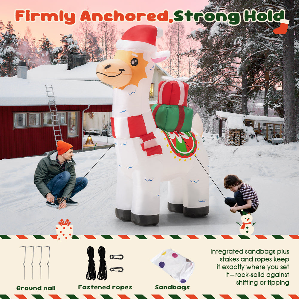 ZUNI Christmas Inflatable 1.8M Reindeer Xmas Outdoor Decoration LED Lights - Sunyee