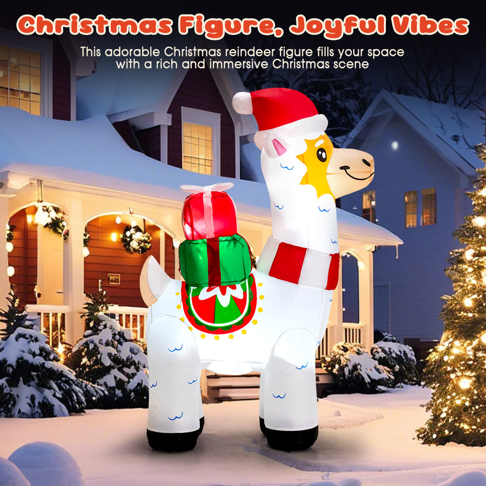 ZUNI Christmas Inflatable 1.8M Reindeer Xmas Outdoor Decoration LED Lights - Sunyee