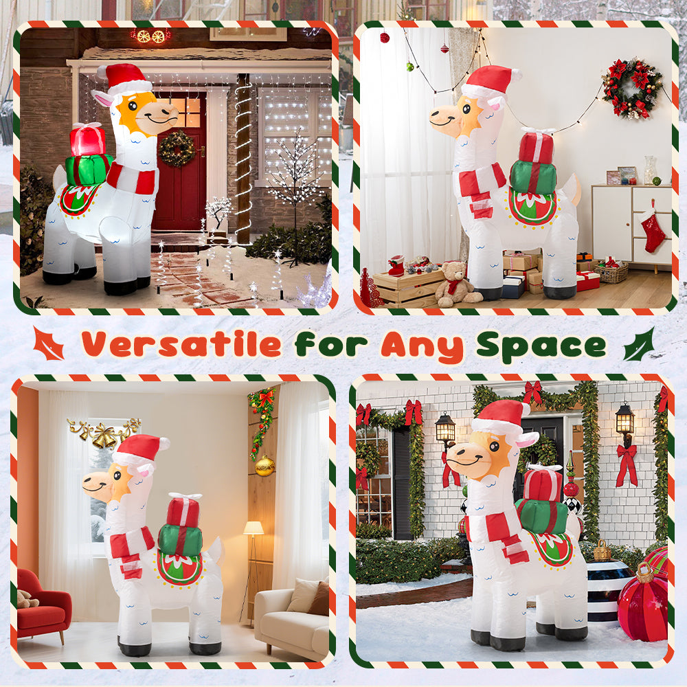 ZUNI Christmas Inflatable 1.8M Reindeer Xmas Outdoor Decoration LED Lights - Sunyee