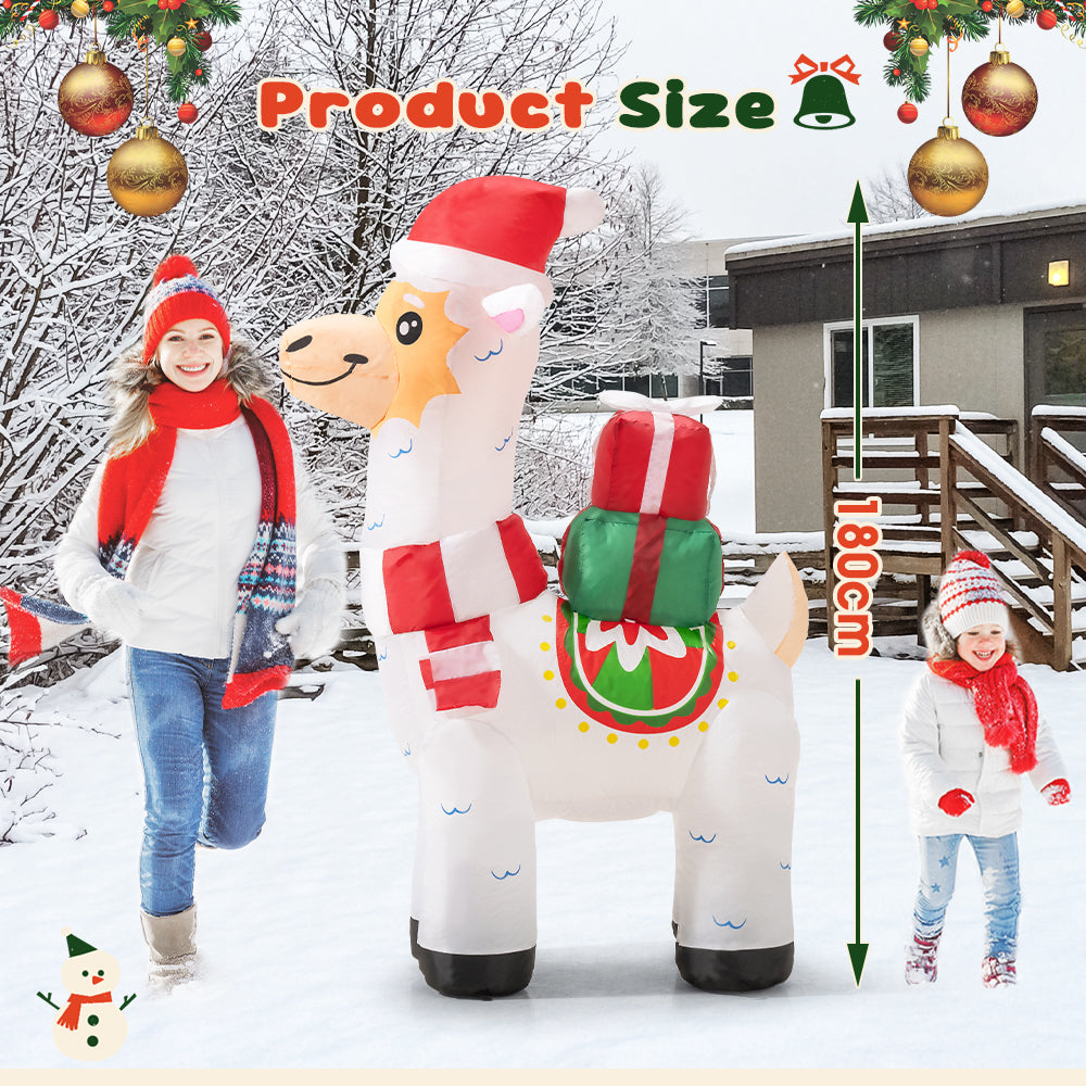 ZUNI Christmas Inflatable 1.8M Reindeer Xmas Outdoor Decoration LED Lights - Sunyee