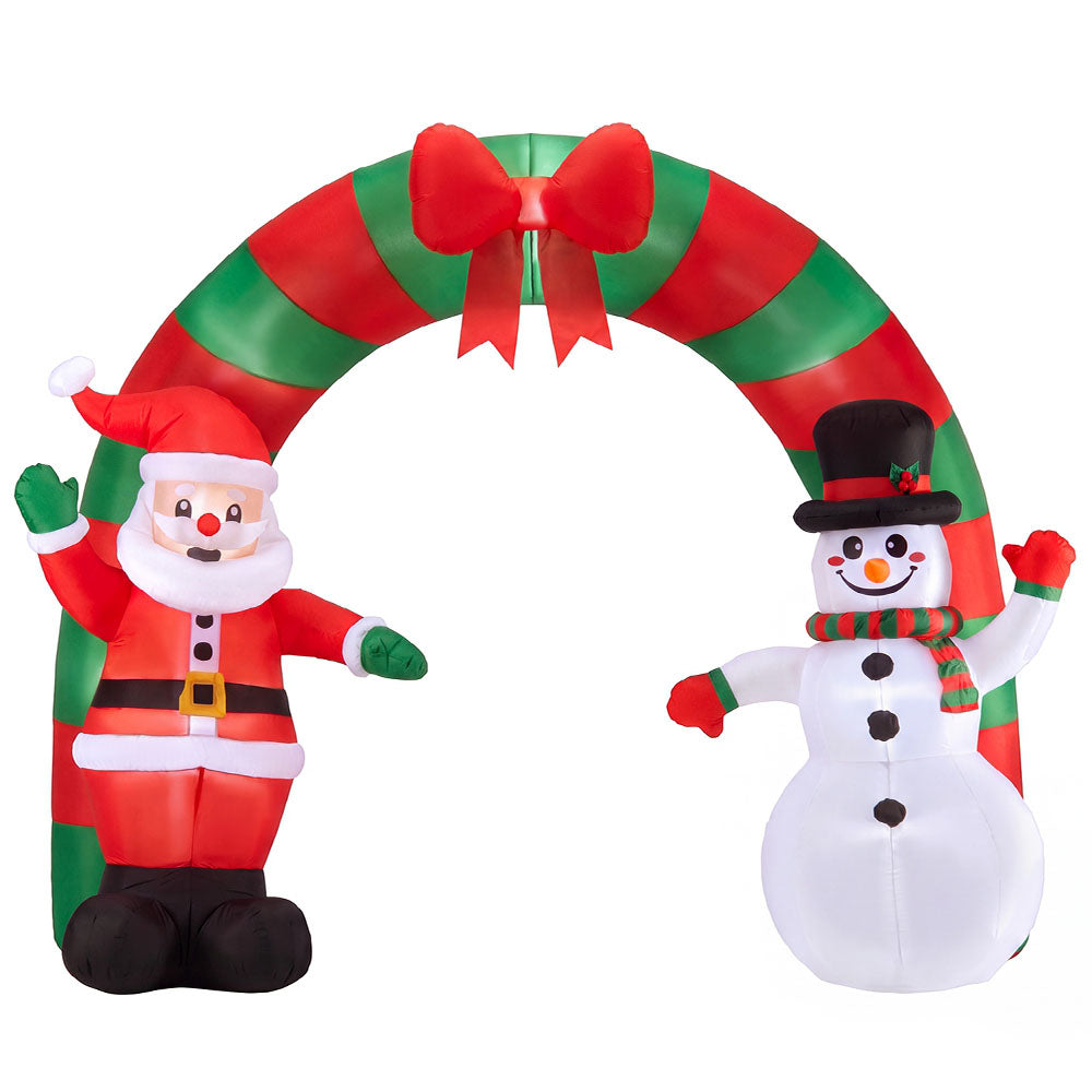 ZUNI Christmas Inflatable 2.4M Archway Outdoor Decorations LED Lights