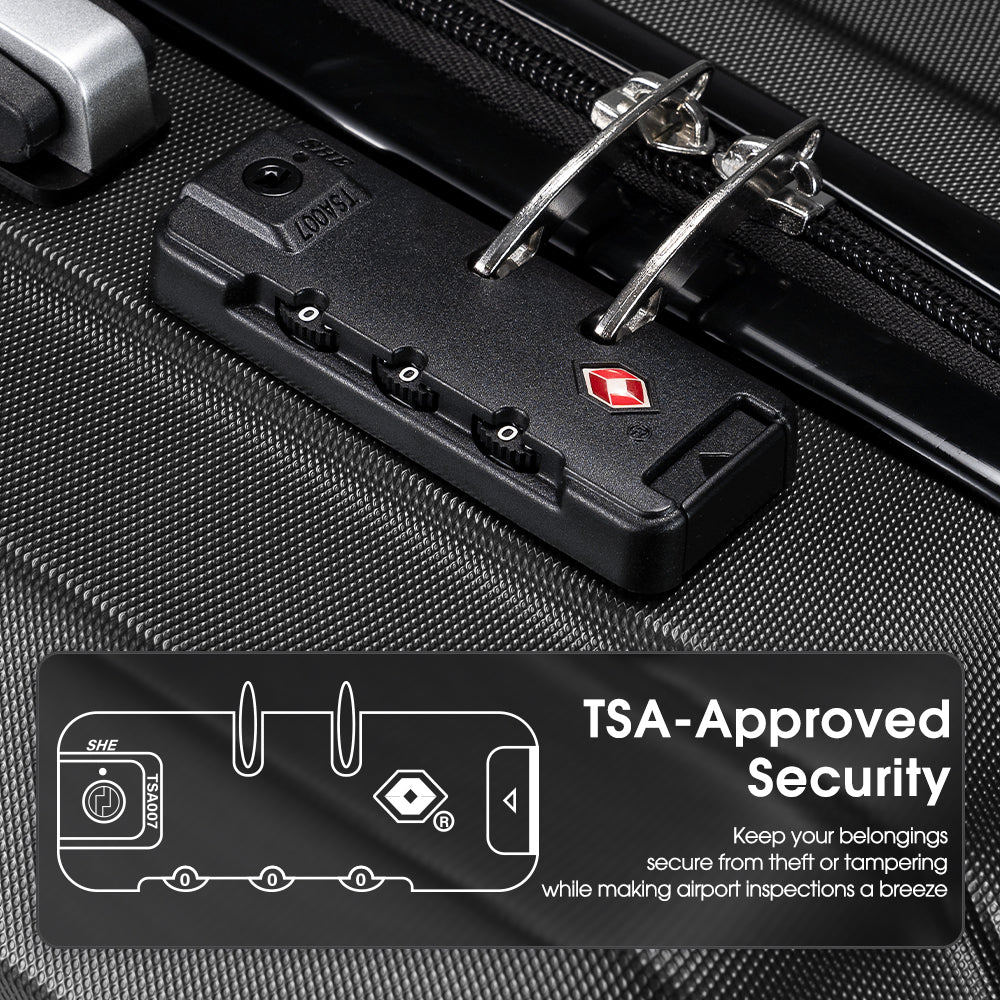 ZUNI 1/2/3PCS Luggage Suitcase Trolley Set Travel TSA Lock Storage Hard Case - Sunyee