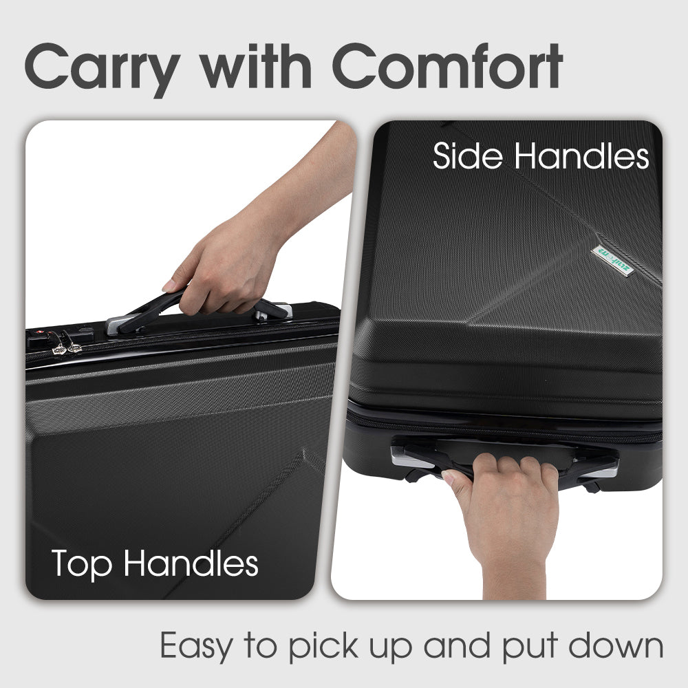 ZUNI 1/2/3PCS Luggage Suitcase Trolley Set Travel TSA Lock Storage Hard Case - Sunyee