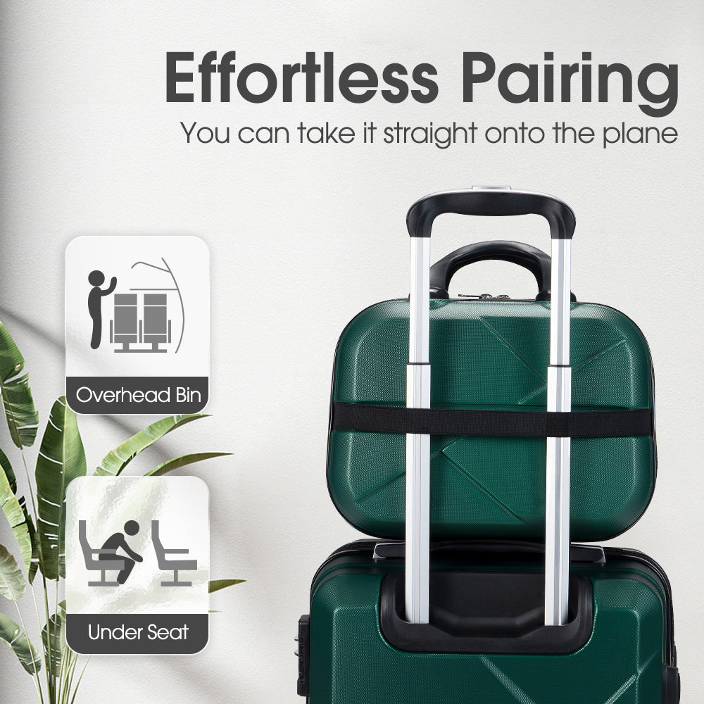 ZUNI 2PCS Luggage Suitcase Trolley Set Travel TSA Lock Storage Hard Case Green - Sunyee