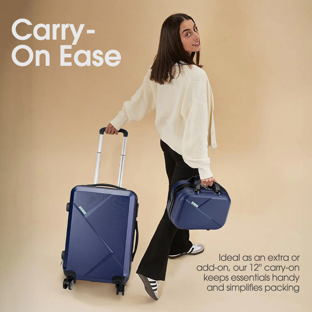 ZUNI 2PCS Luggage Suitcase Trolley Set Travel TSA Lock Storage Hard Case Navy - Sunyee