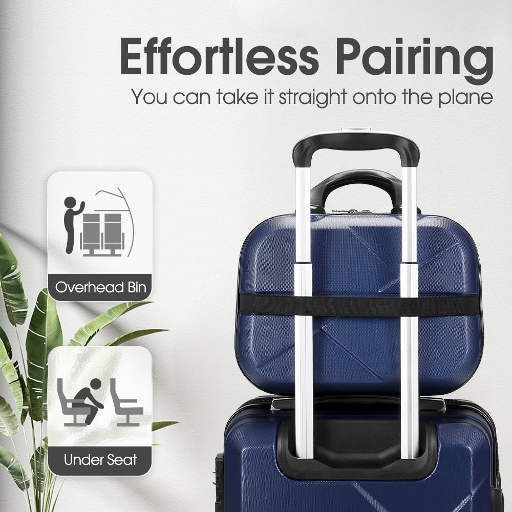 ZUNI 2PCS Luggage Suitcase Trolley Set Travel TSA Lock Storage Hard Case Navy - Sunyee