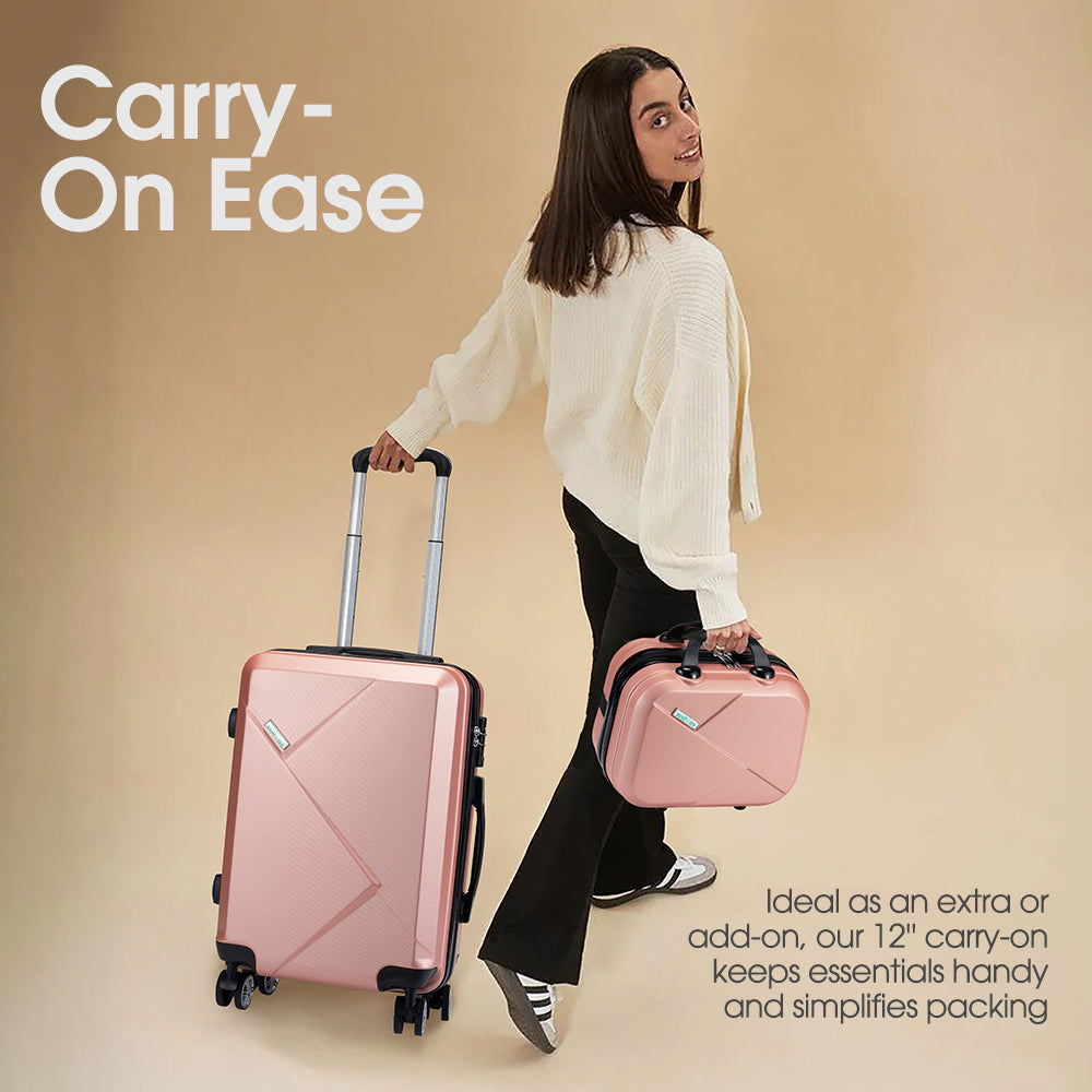 ZUNI 2PCS Luggage Suitcase Trolley Set Travel TSA Lock Storage Hard Case Pink - Sunyee