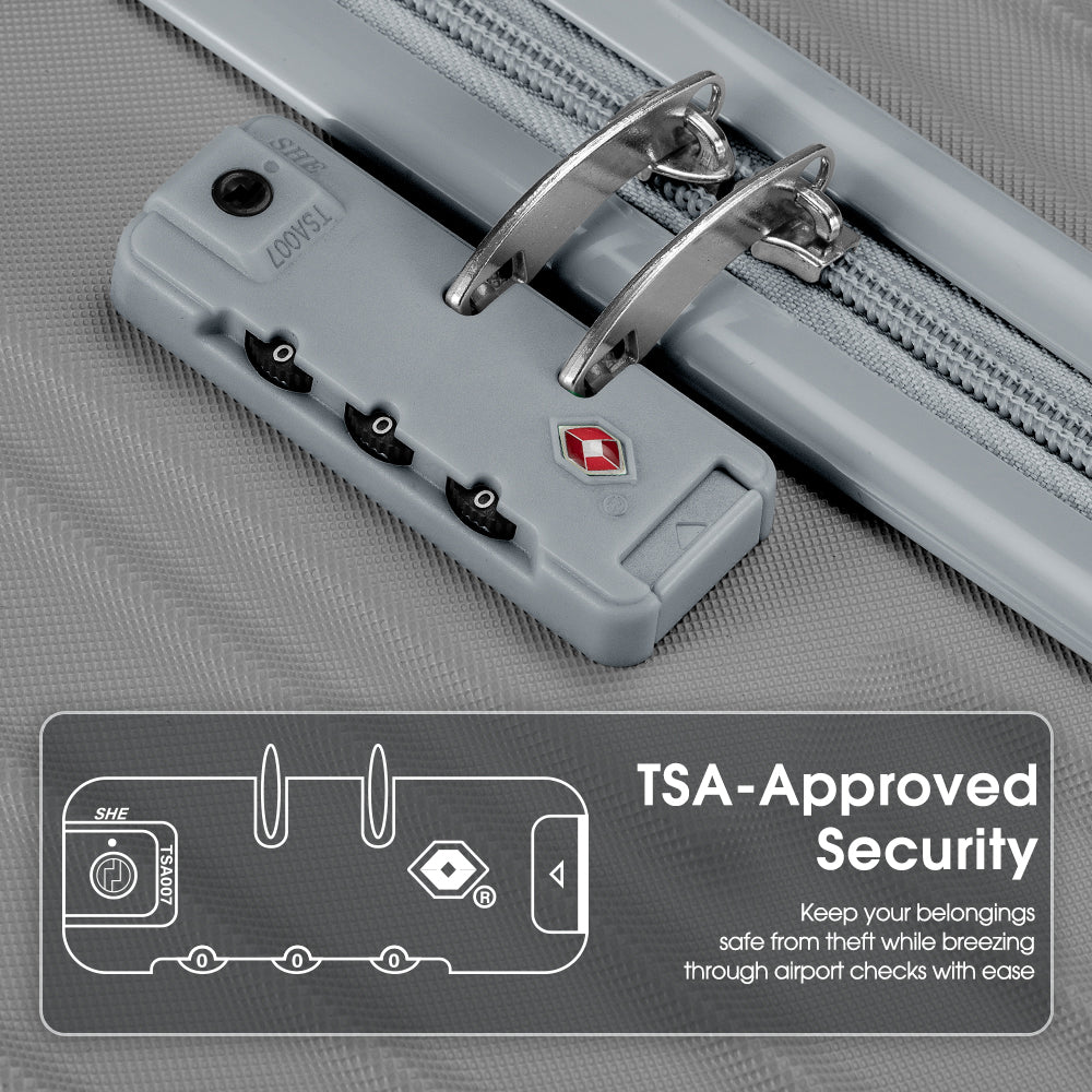 ZUNI 1/2/4PCS Luggage Suitcase Trolley Set Travel TSA Lock Storage Hard Case - Sunyee