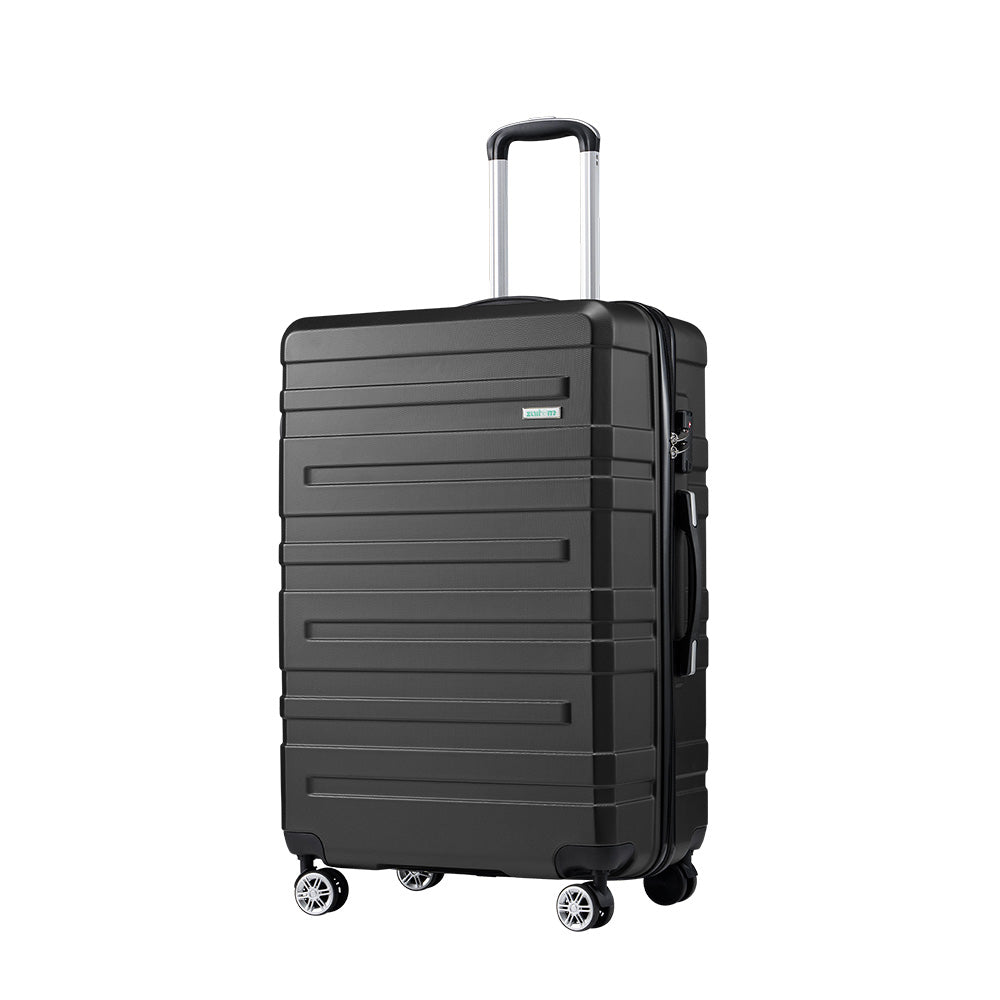 ZUNI 28" Luggage Suitcase Trolley Set Travel TSA Lock Storage Hard Case Black - Sunyee