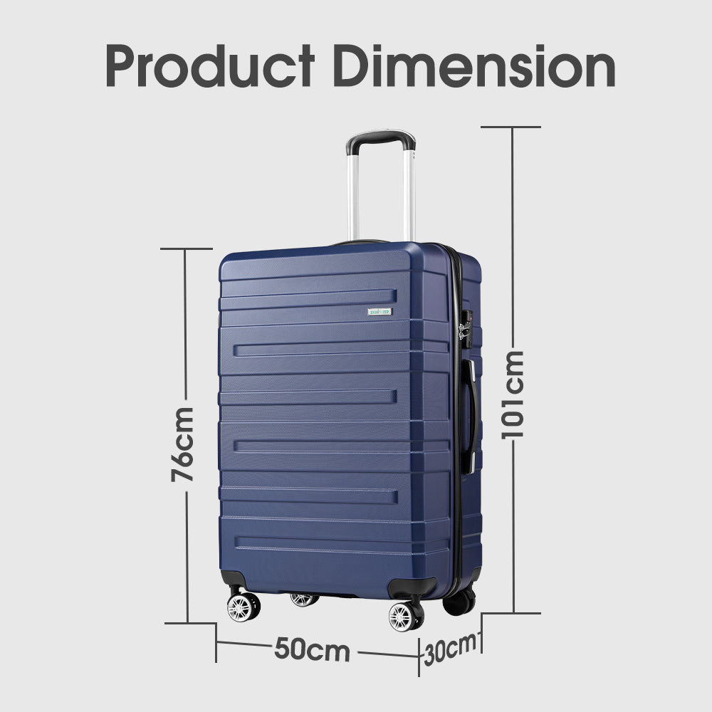 ZUNI 28" Luggage Suitcase Trolley Set Travel TSA Lock Storage Hard Case Navy - Sunyee