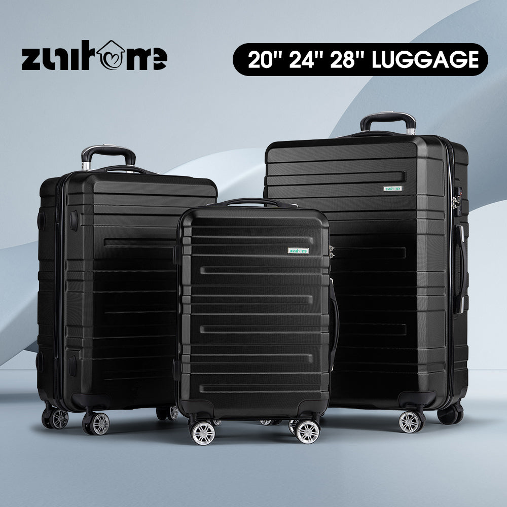 ZUNI 1/2/3PCS Luggage Suitcase Trolley Set Travel TSA Lock Storage Hard Case - Sunyee