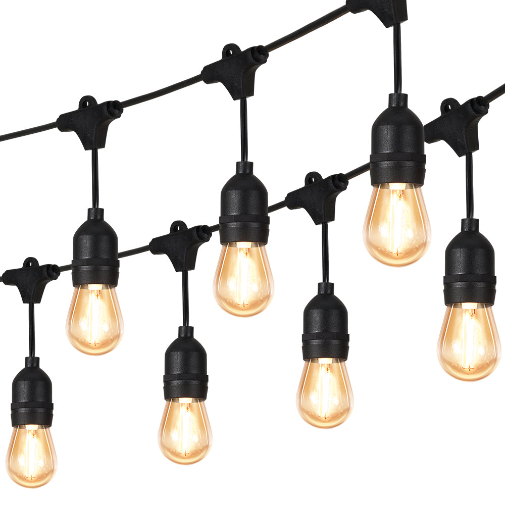 ZUNI Solar Festoon Lights Outdoor Garden w/ Waterproof Shatterproof Bulbs - Sunyee