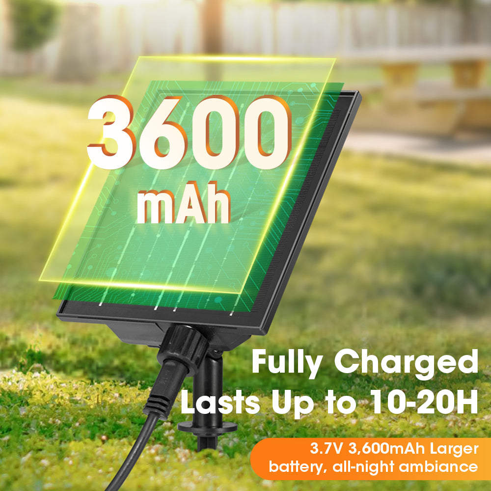 ZUNI Solar Festoon Lights Outdoor Garden w/ Waterproof Shatterproof Bulbs - Sunyee