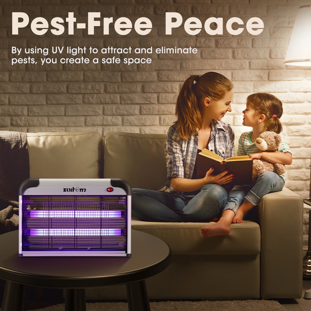 ZUNI Electric UV Mosquito Fly Insect Killer Bug Zapper Trap Light Lamp 20W - Sunyee