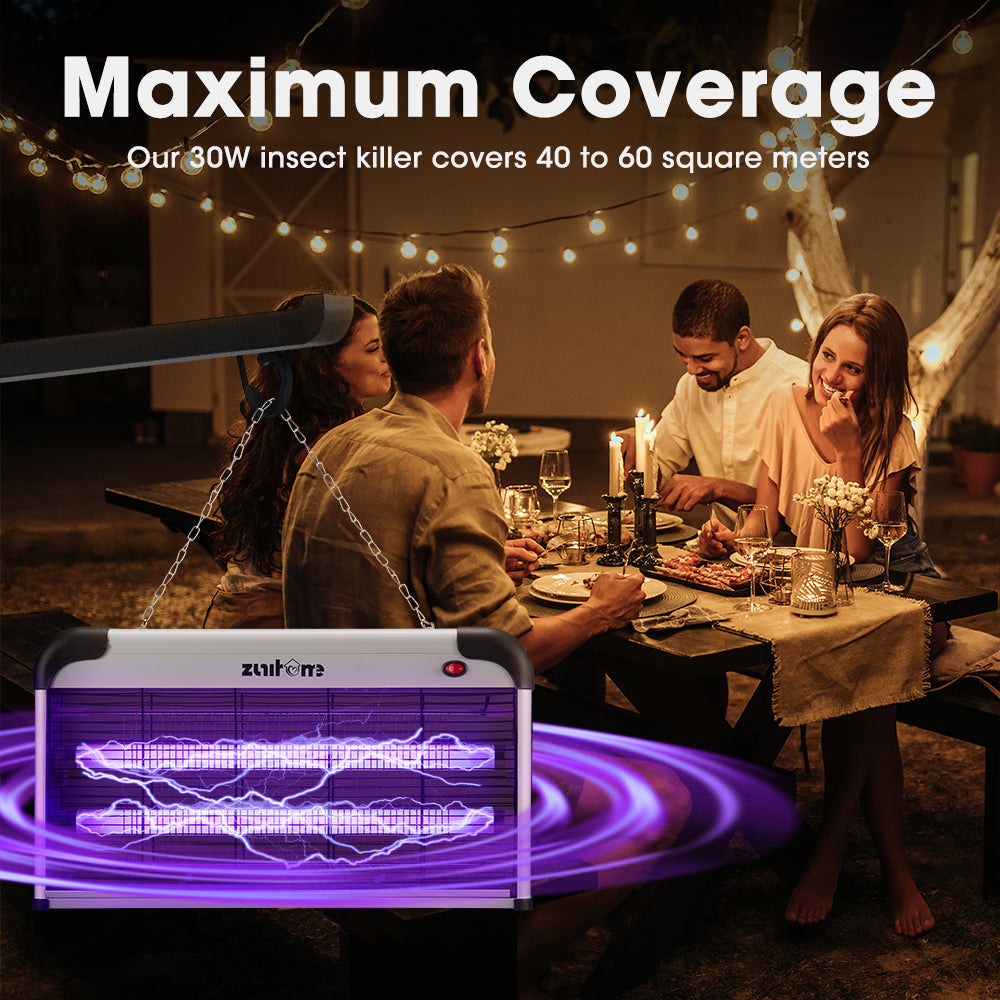 ZUNI Electric UV Mosquito Fly Insect Killer Bug Zapper Trap Light Lamp 30W - Sunyee
