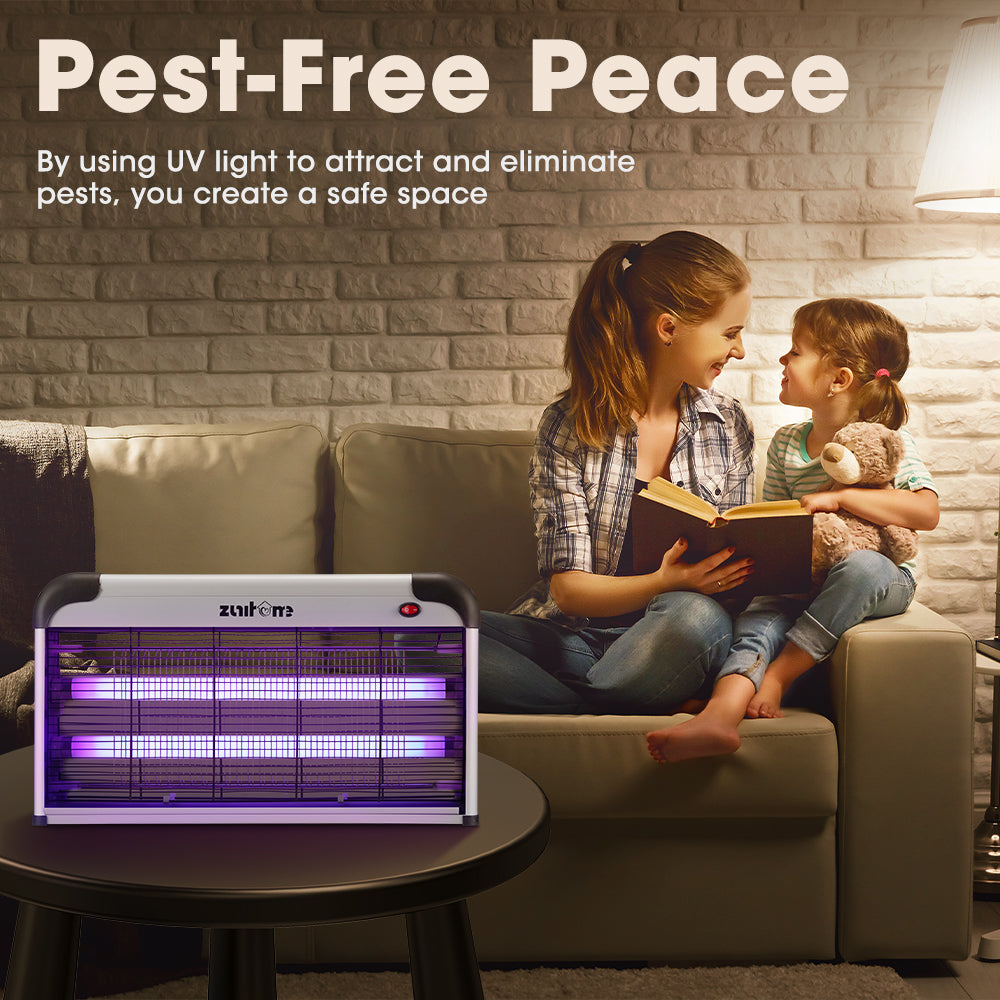 ZUNI Electric UV Mosquito Fly Insect Killer Bug Zapper Trap Light Lamp 30W - Sunyee