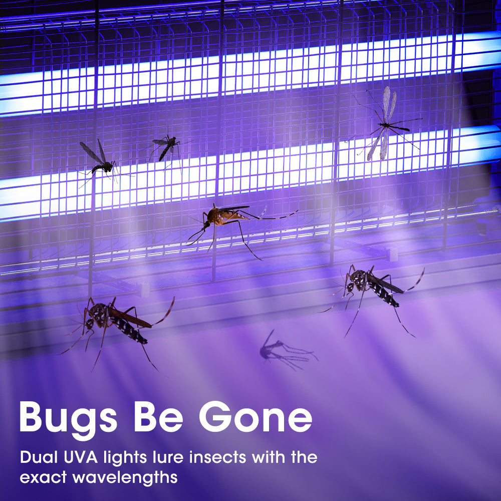 ZUNI Electric UV Mosquito Fly Insect Killer Bug Zapper Trap Light Lamp 40W - Sunyee