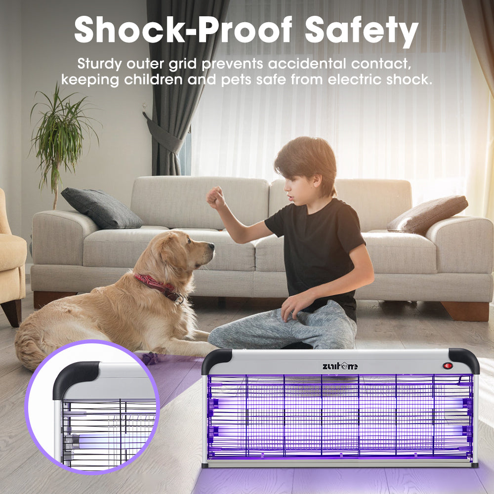 ZUNI Electric UV Mosquito Fly Insect Killer Bug Zapper Trap Light Lamp 40W - Sunyee