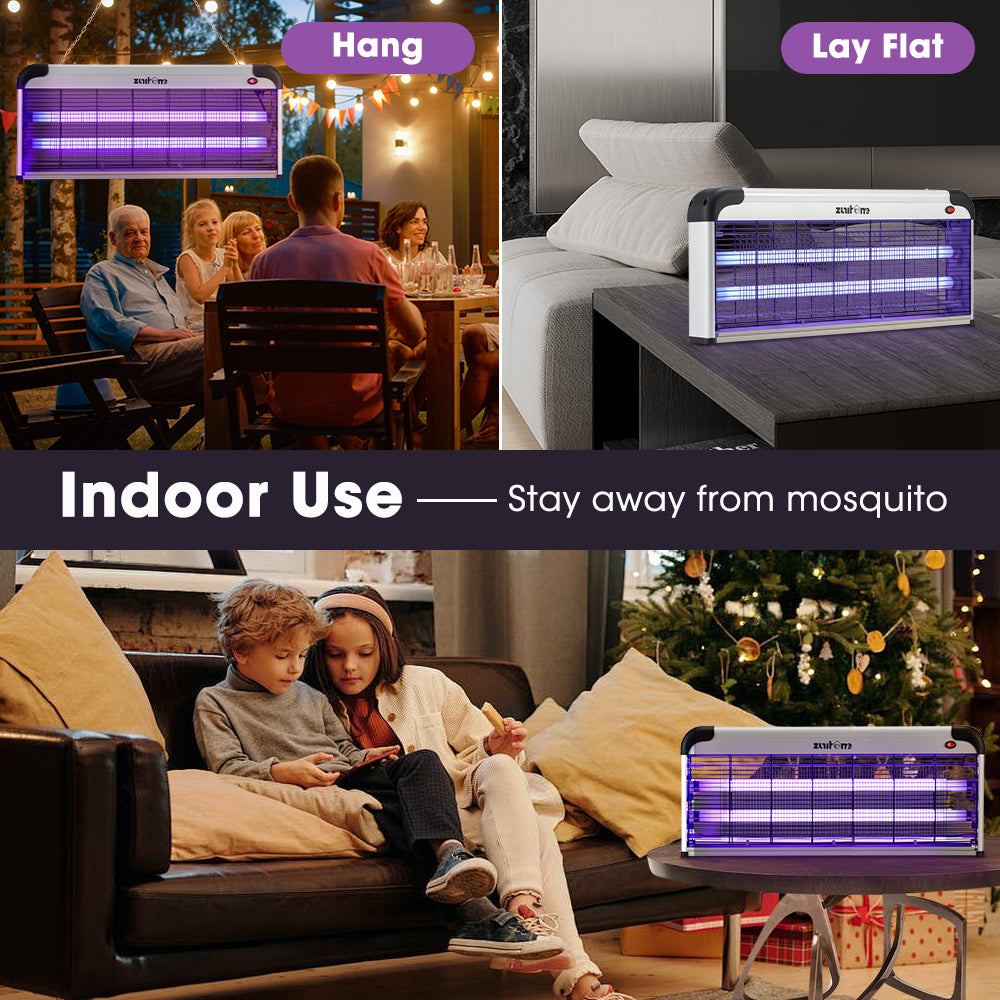 ZUNI Electric UV Mosquito Fly Insect Killer Bug Zapper Trap Light Lamp 40W - Sunyee