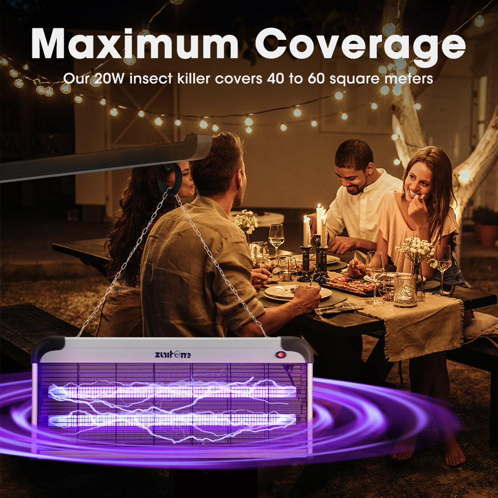 ZUNI Electric UV Mosquito Fly Insect Killer Bug Zapper Trap Light Lamp 20/30/40W - Sunyee