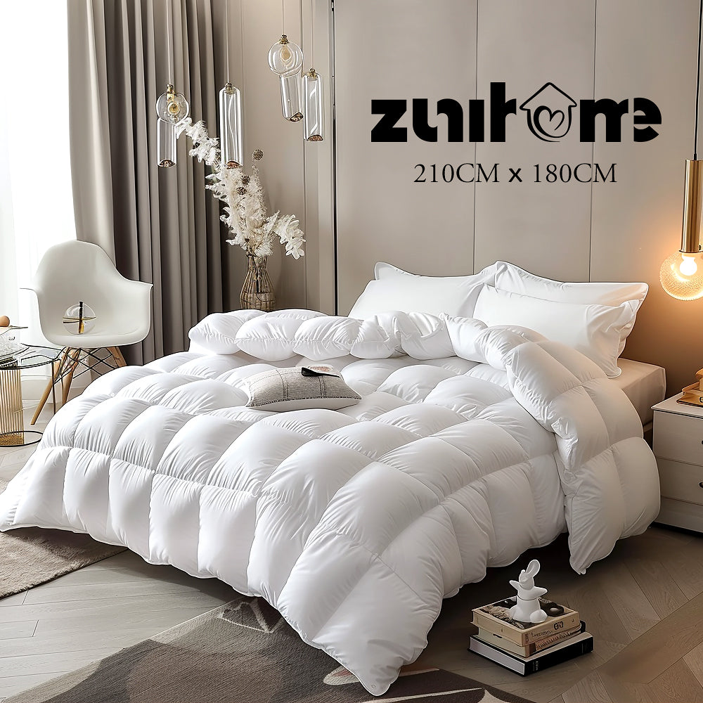 ZUNI Microfiber Quilt 420GSM Duvet Doona Winter Summer Soft Quilt Double - Sunyee