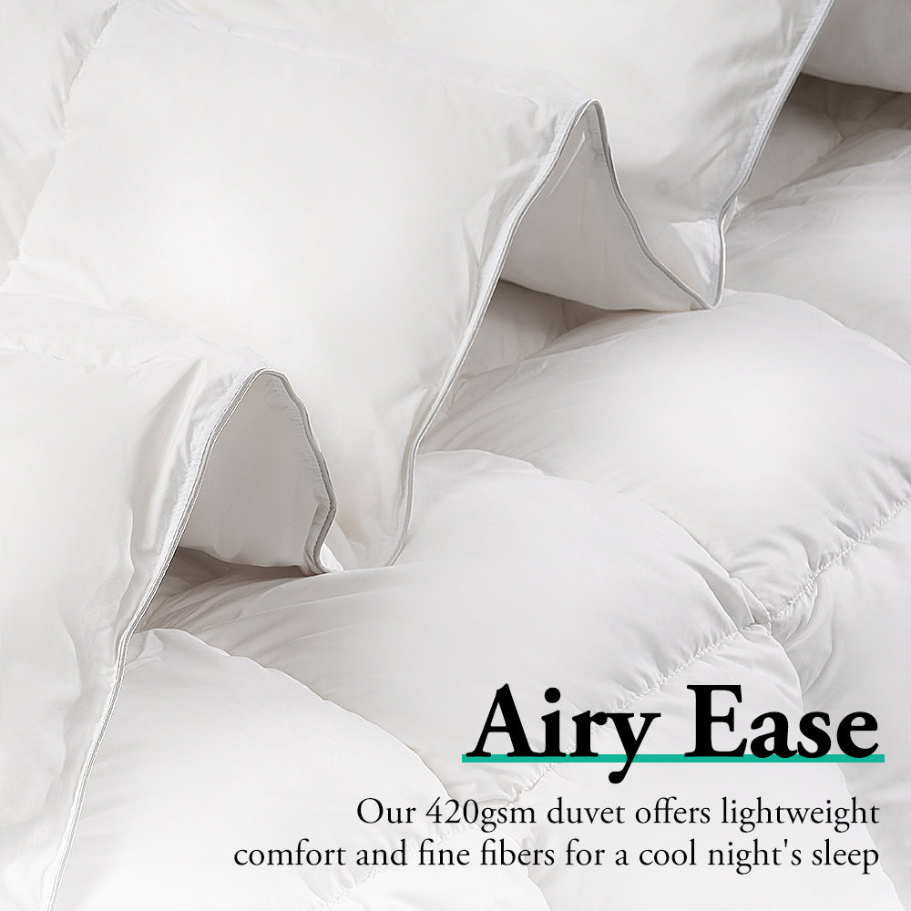 ZUNI Microfiber Quilt 420GSM Duvet Doona Winter Summer Soft Quilt Double - Sunyee