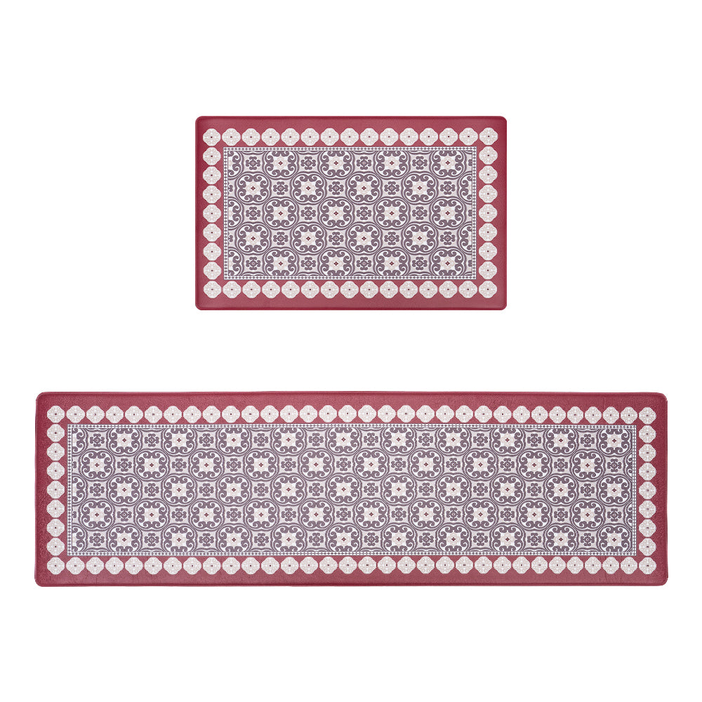 ZUNI Kitchen Rugs Mats Set of 2 Non Slip Comfort Standing Mat Rug