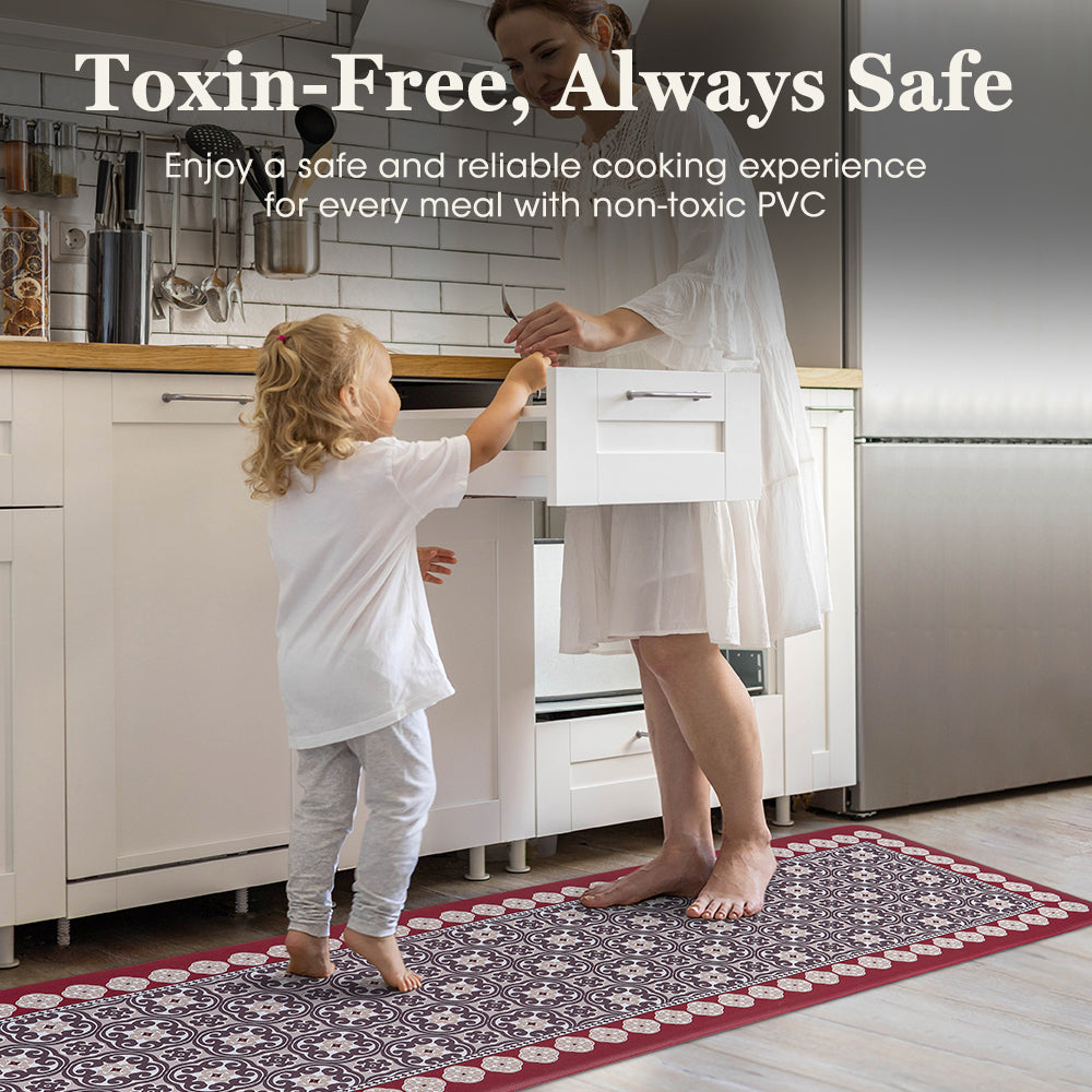 ZUNI Kitchen Rugs Mats Set of 2 Non Slip Comfort Standing Mat Rug